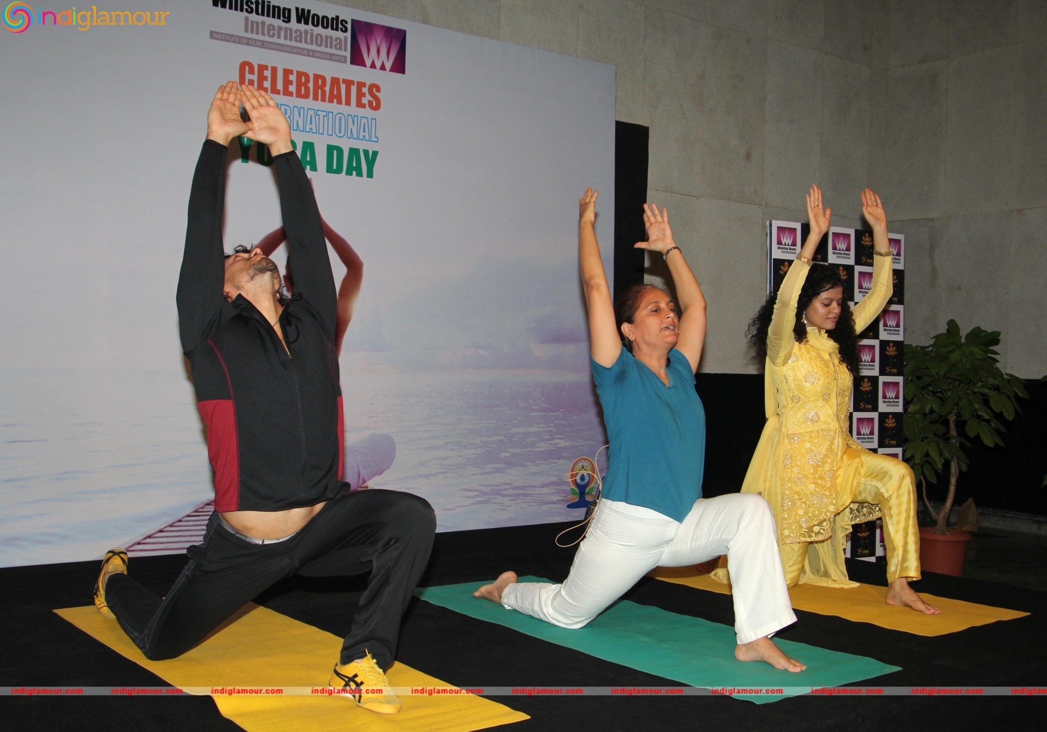 Subhash Ghai and Tiger Shroff Celebrate 2nd International Yoga Day Event hd photo