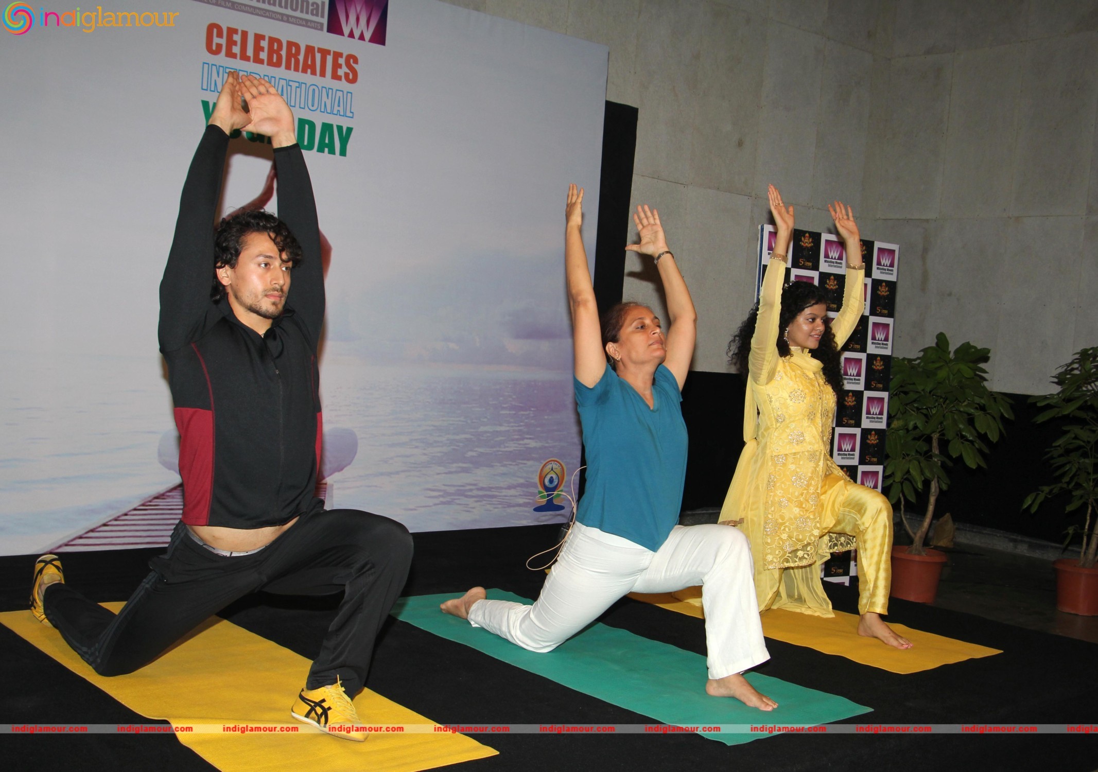 Subhash Ghai and Tiger Shroff Celebrate 2nd International Yoga Day Event hd photo