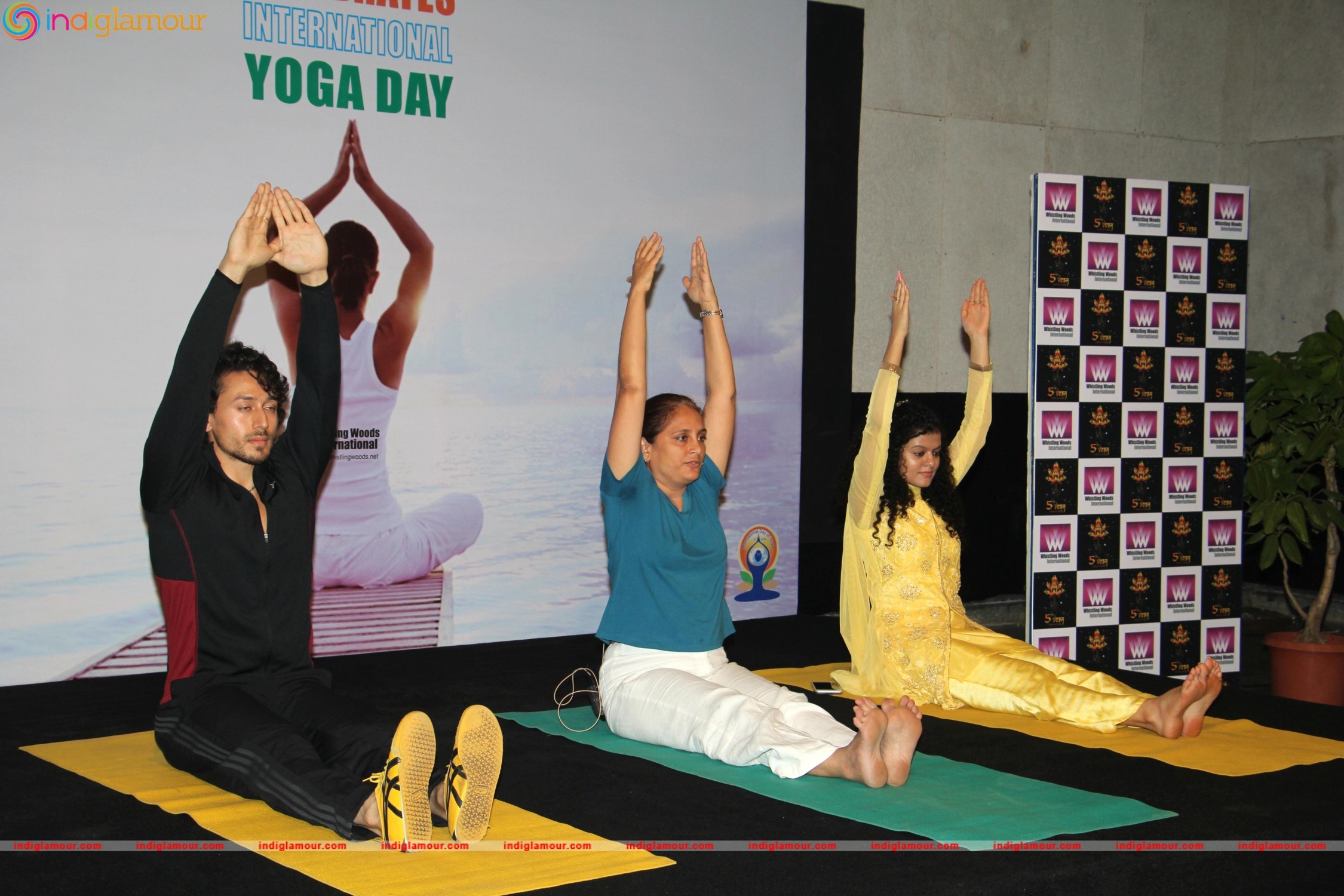 Subhash Ghai and Tiger Shroff Celebrate 2nd International Yoga Day Event hd photo