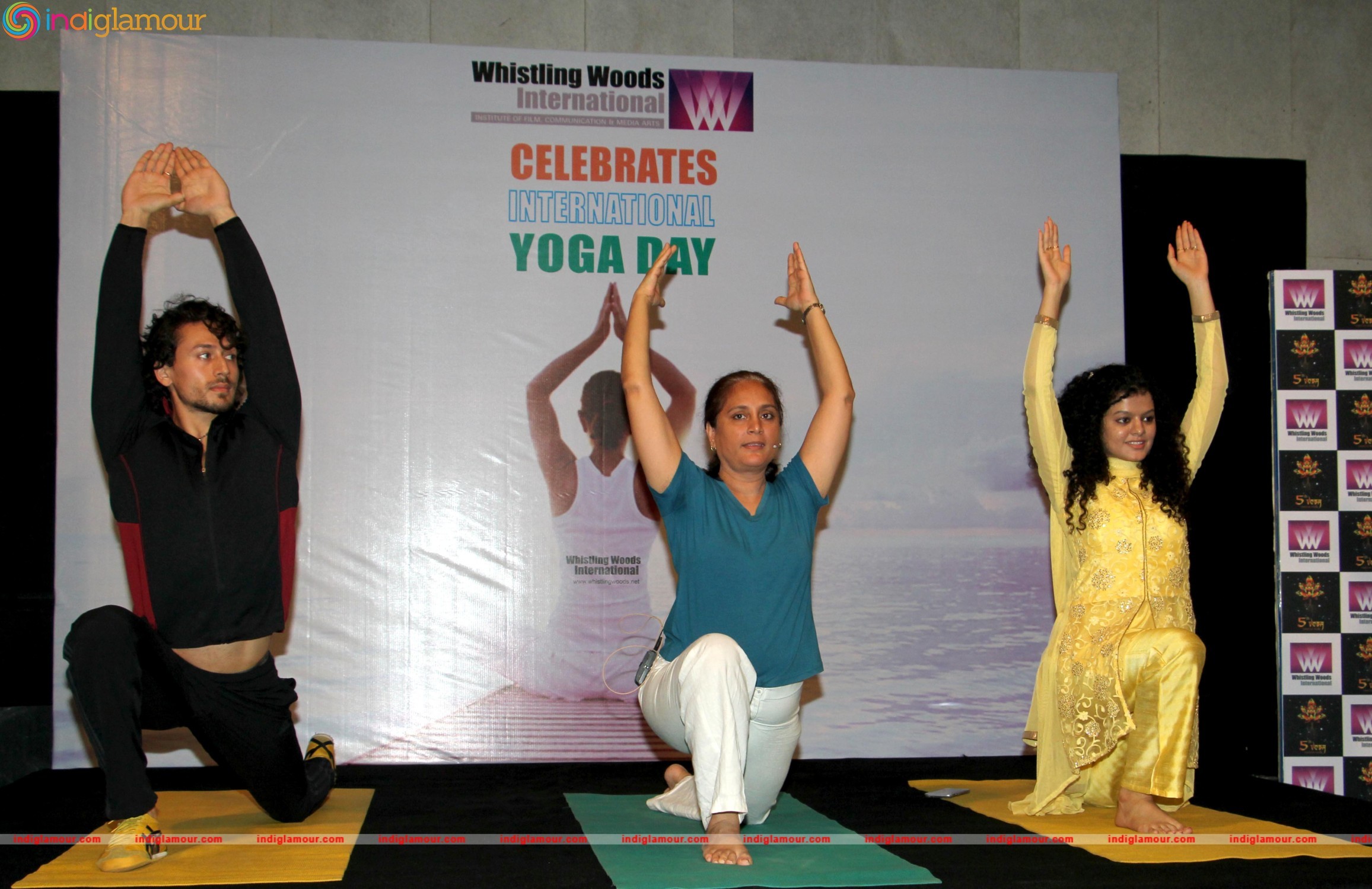 Subhash Ghai and Tiger Shroff Celebrate 2nd International Yoga Day Event hd photo