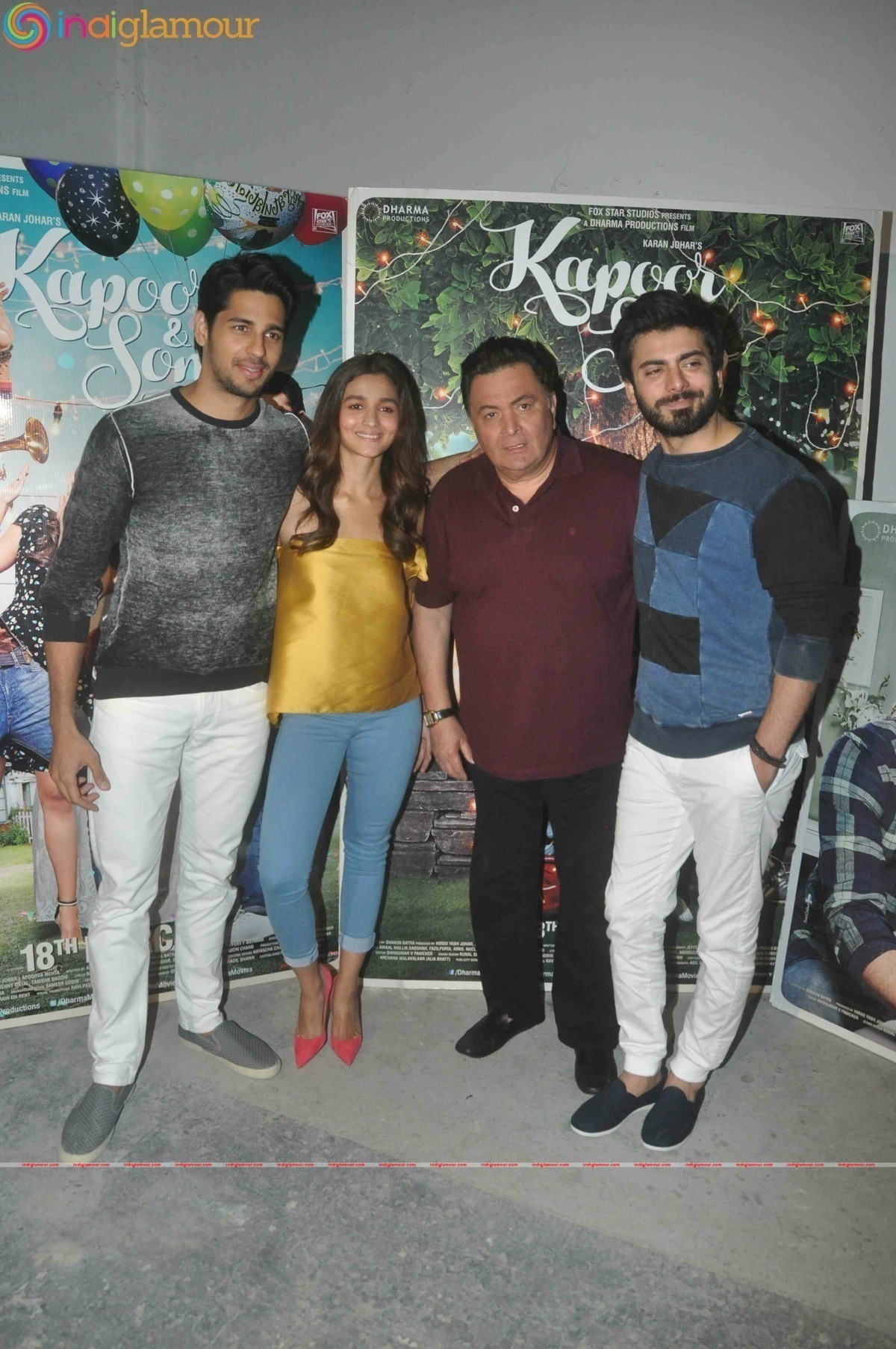 Alia Bhatt, Sidharth Malhotra, Fawad Khan at Kapoor N Sons promotions in Mumbai Event hd photo
