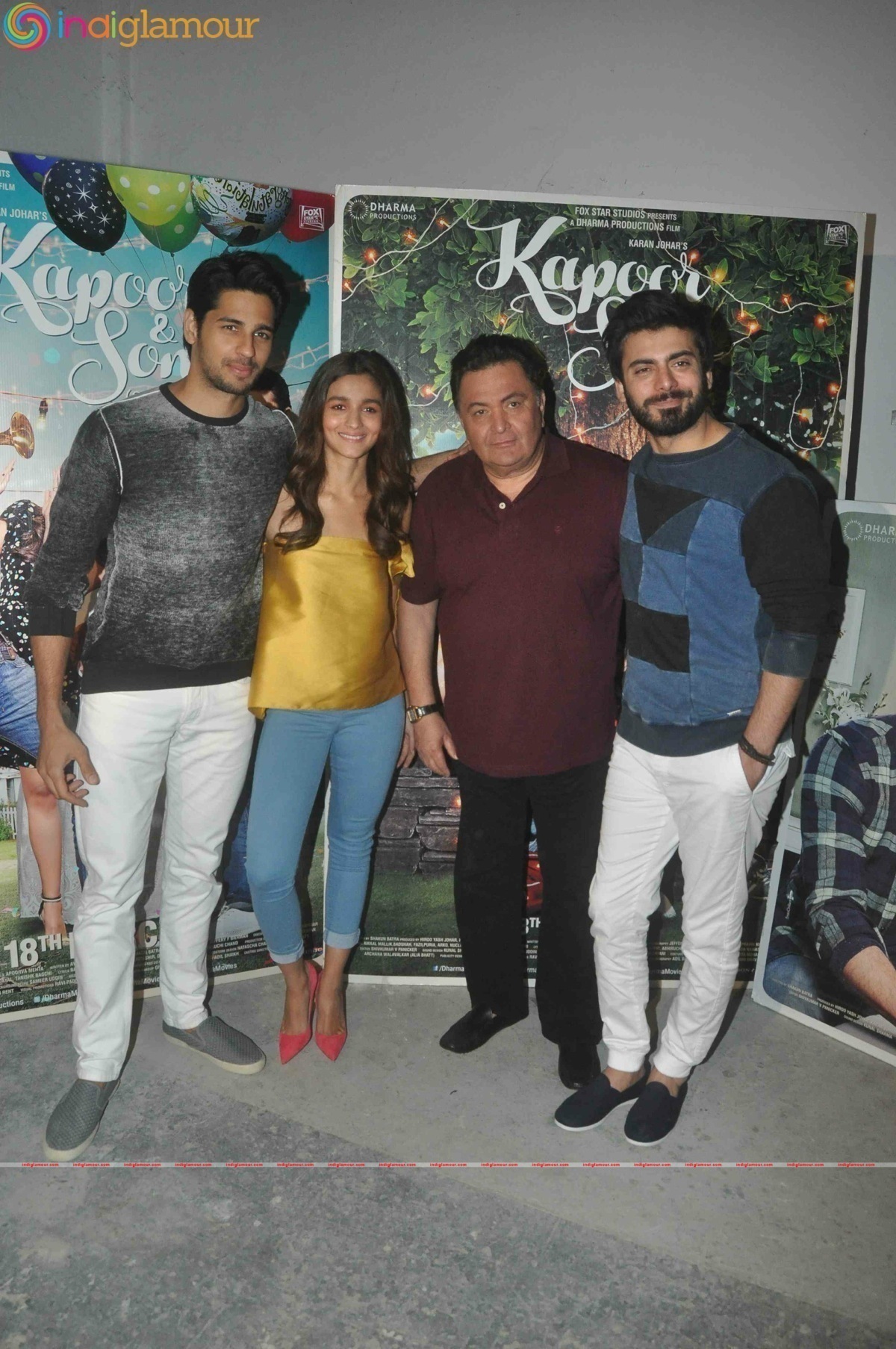 Alia Bhatt, Sidharth Malhotra, Fawad Khan at Kapoor N Sons promotions in Mumbai Event hd photo