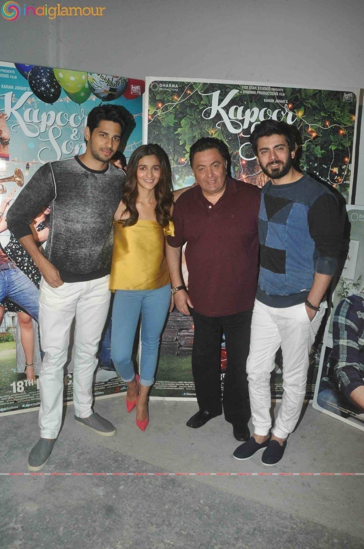 Alia Bhatt, Sidharth Malhotra, Fawad Khan at Kapoor N Sons promotions in Mumbai Event hd photo