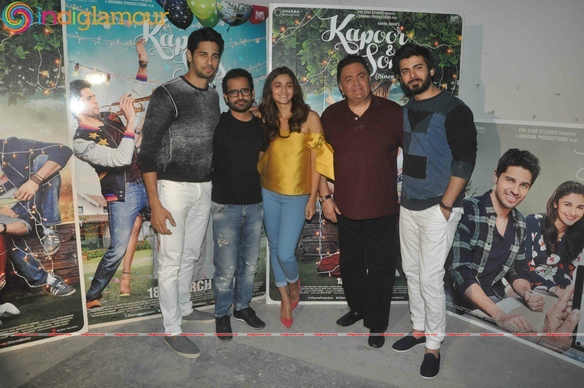 Alia Bhatt, Sidharth Malhotra, Fawad Khan at Kapoor N Sons promotions in Mumbai Event hd photo