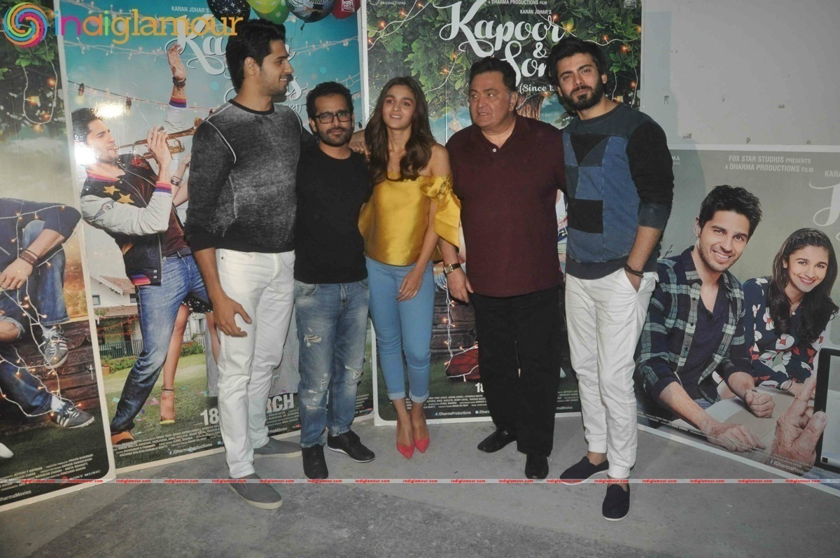 Alia Bhatt, Sidharth Malhotra, Fawad Khan at Kapoor N Sons promotions in Mumbai Event hd photo