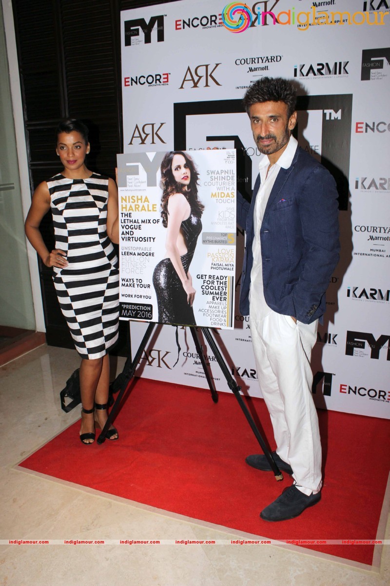 Mugdha Godse and actor Rahul Dev during the launch of FYI Event hd photo