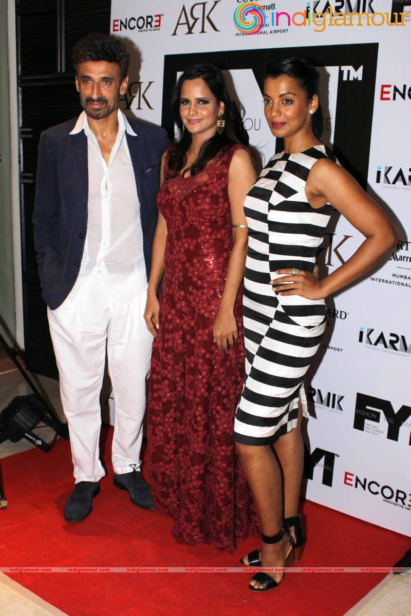 Mugdha Godse and actor Rahul Dev during the launch of FYI Event hd photo