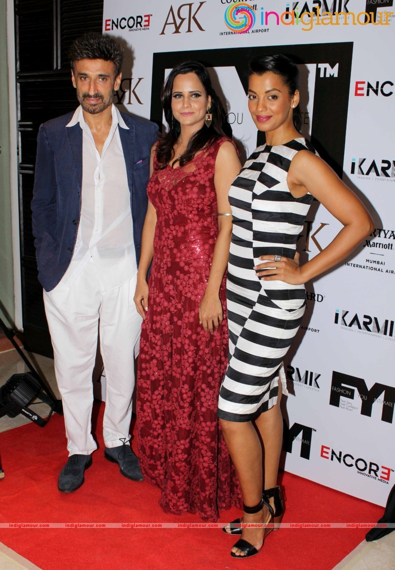 Mugdha Godse and actor Rahul Dev during the launch of FYI Event hd photo