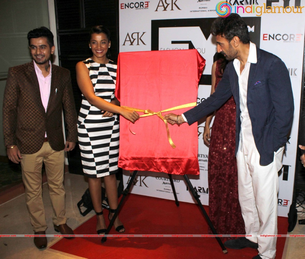 Mugdha Godse and actor Rahul Dev during the launch of FYI Event hd photo
