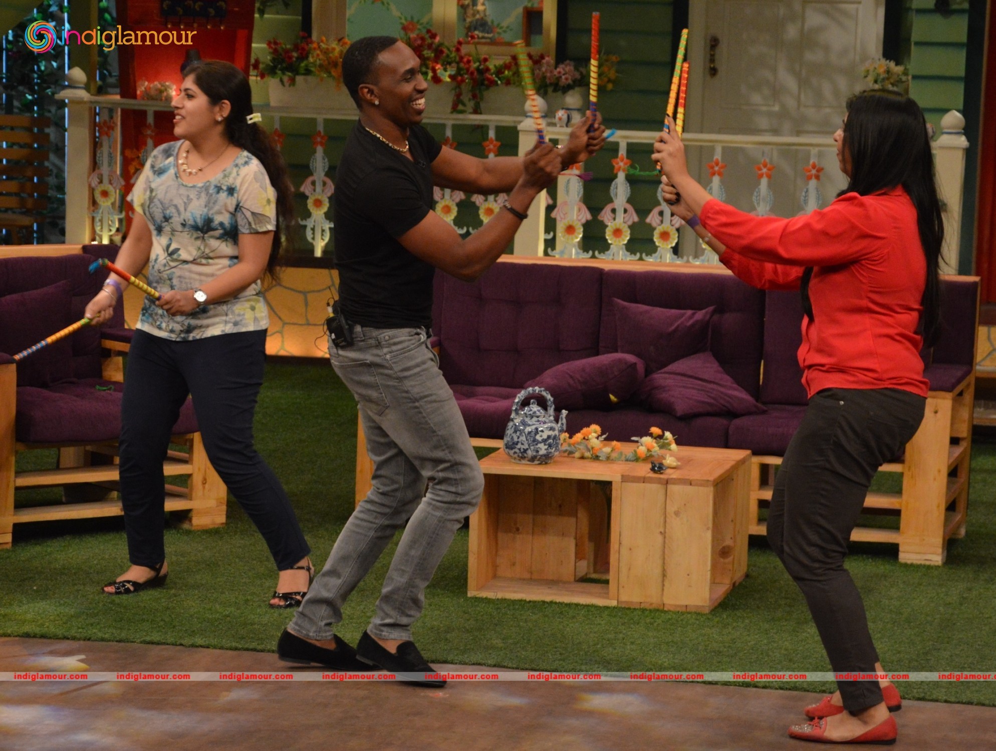 The Kapil Sharma Show with DJ Bravo and Raveena Tandon Event hd photo