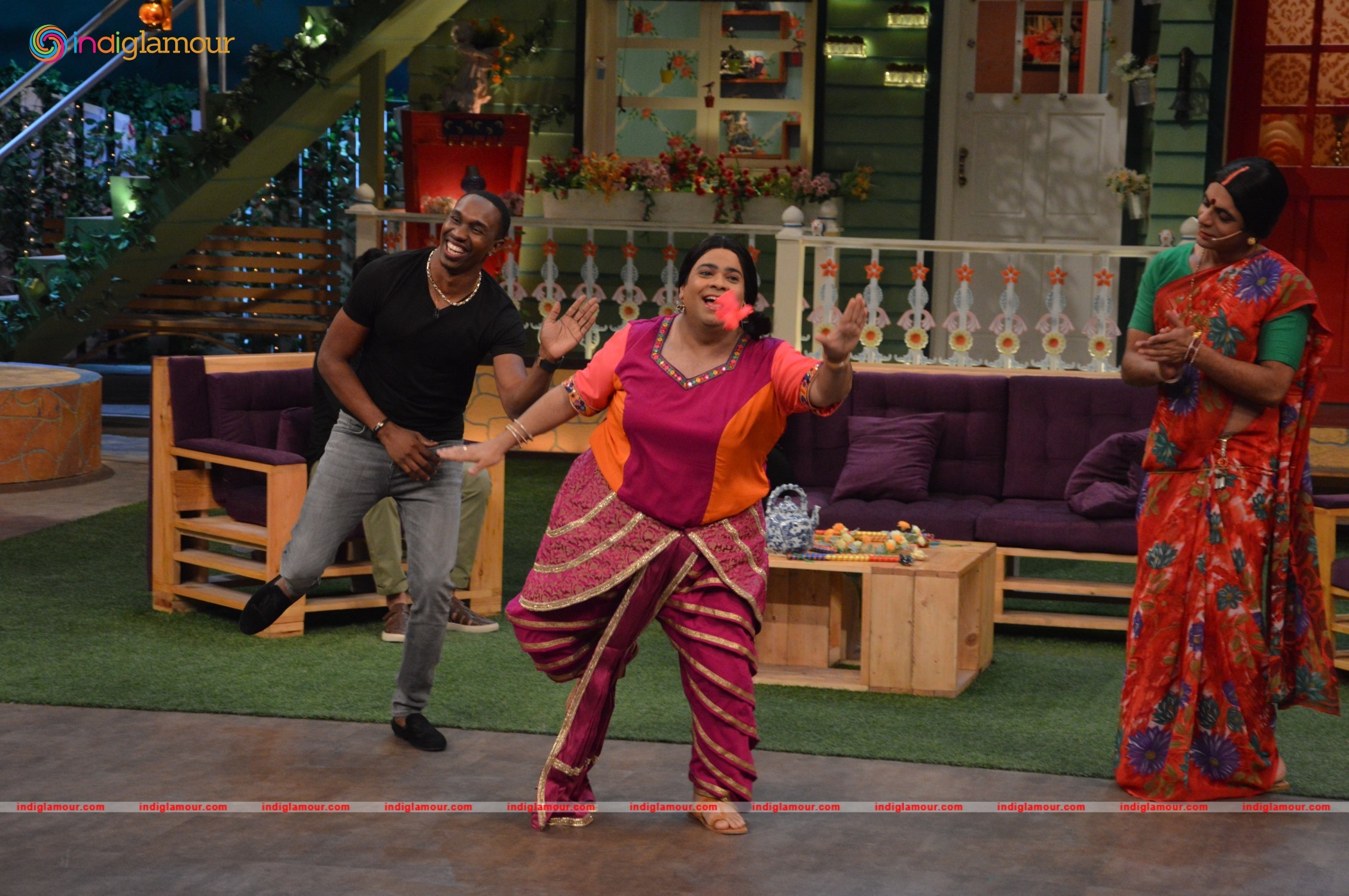 The Kapil Sharma Show with DJ Bravo and Raveena Tandon Event hd photo