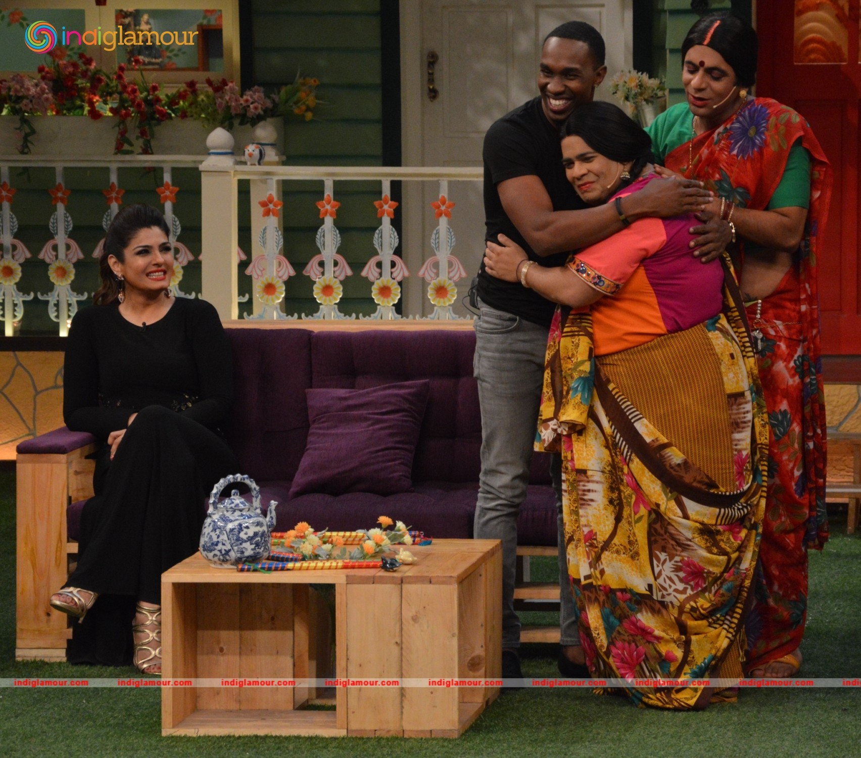 The Kapil Sharma Show with DJ Bravo and Raveena Tandon Event hd photo