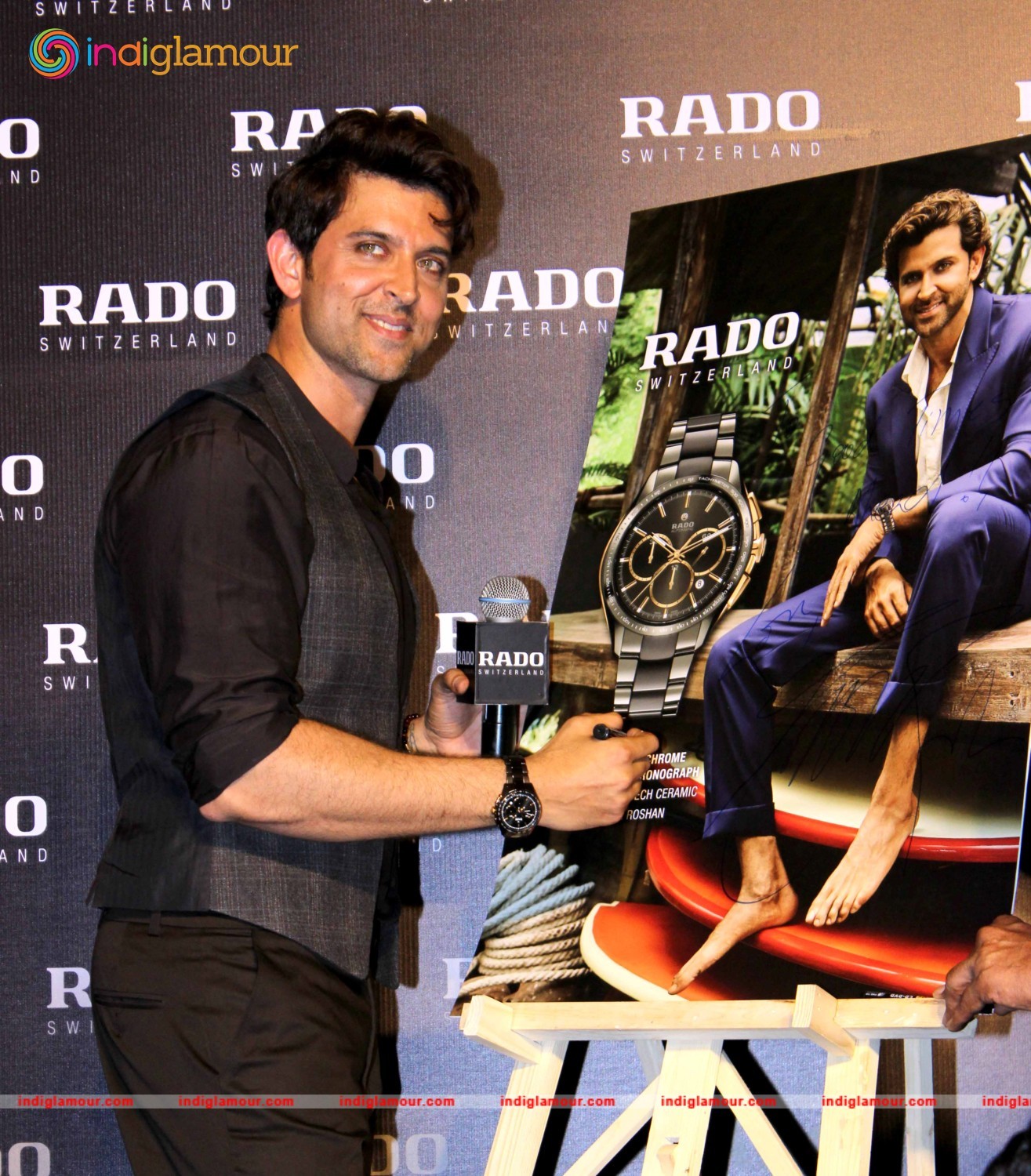 Hrithik Roshan Unveils Rado Brown High Tech Ceramic Collection Event hd photo