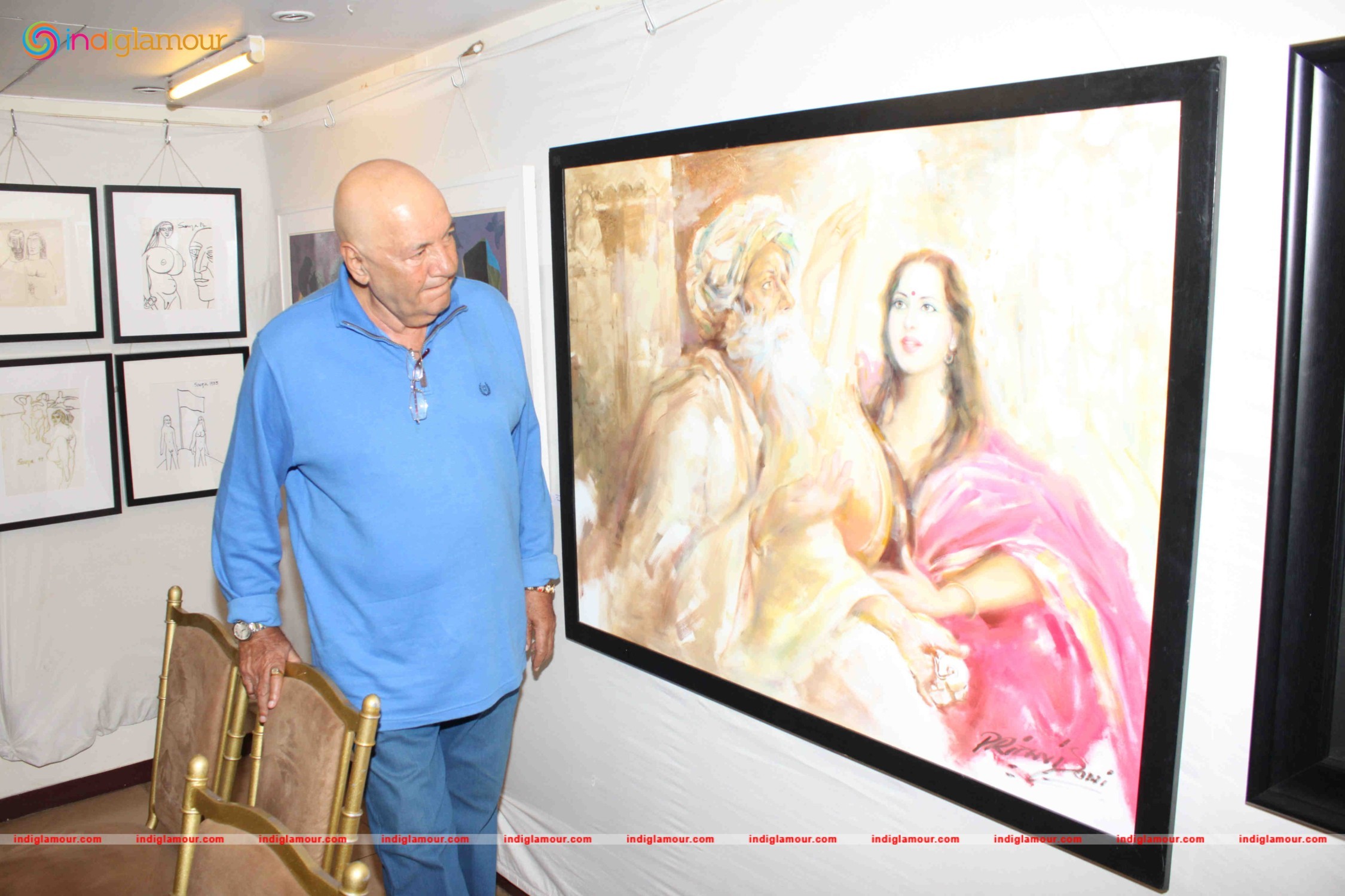 Prem Chopra Inaugurates Art Exhibition Event hd photo