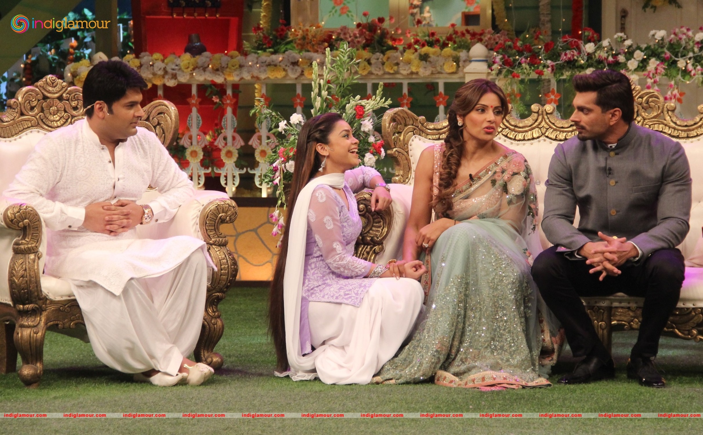 Bipasha Basu and Karan Singh Grover on The Kapil Sharma Show Event hd photo