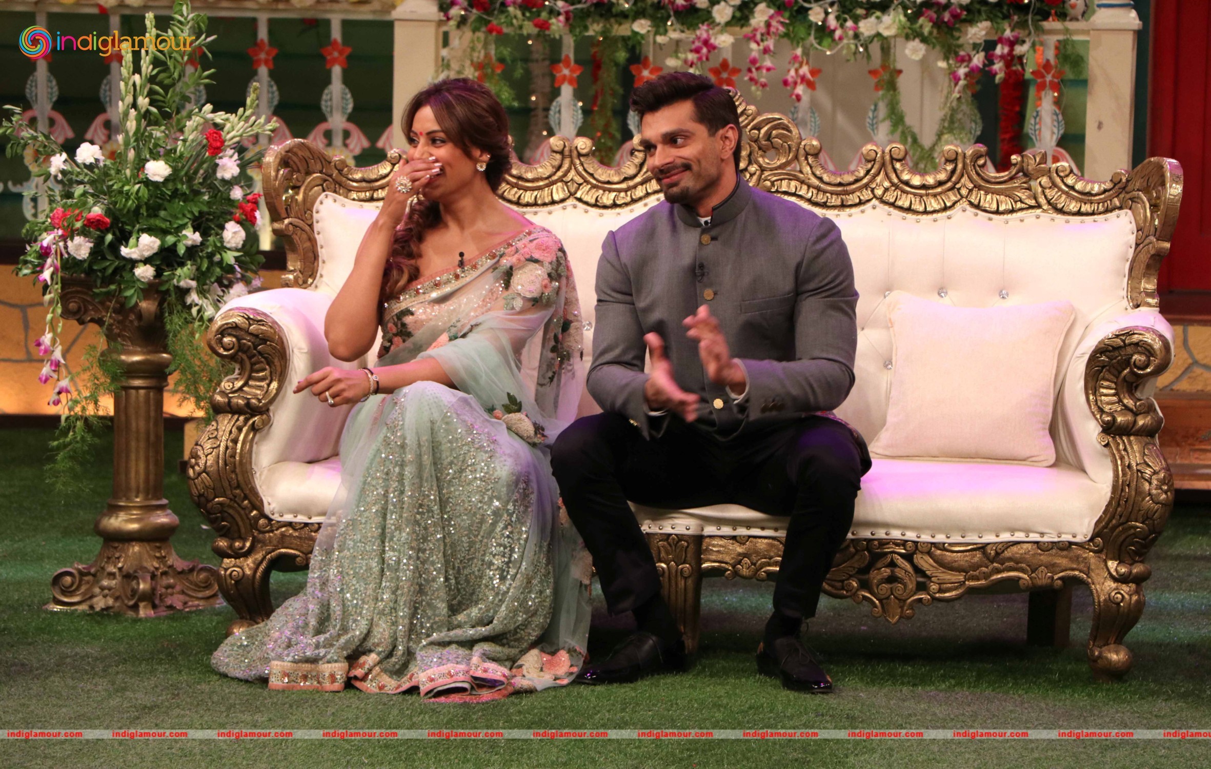 Bipasha Basu and Karan Singh Grover on The Kapil Sharma Show Event hd photo