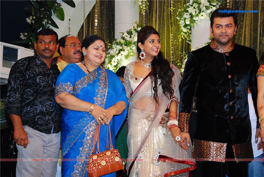 Indrajith Poornima at Prithviraj's wedding reception Event hd photo