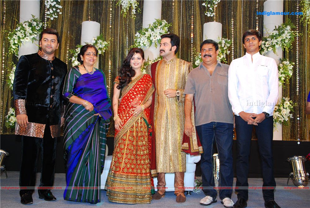 Indrajith Poornima at Prithviraj's wedding reception Event hd photo