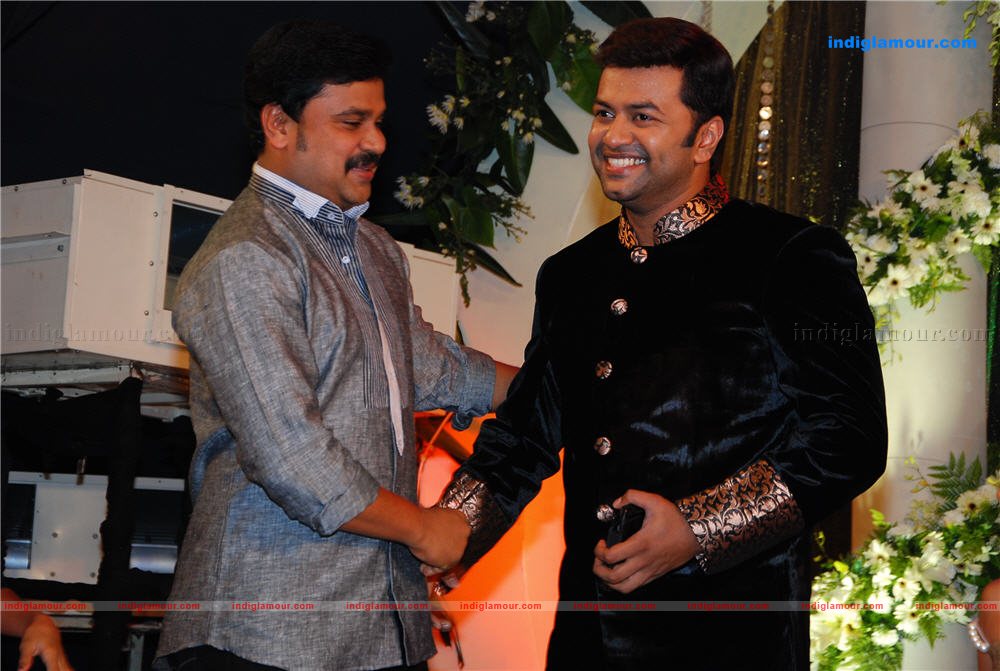 Indrajith Poornima at Prithviraj's wedding reception Event hd photo