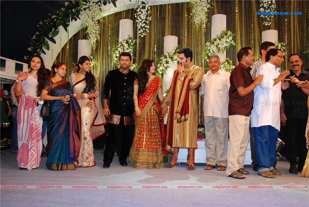 Indrajith Poornima at Prithviraj's wedding reception Event hd photo