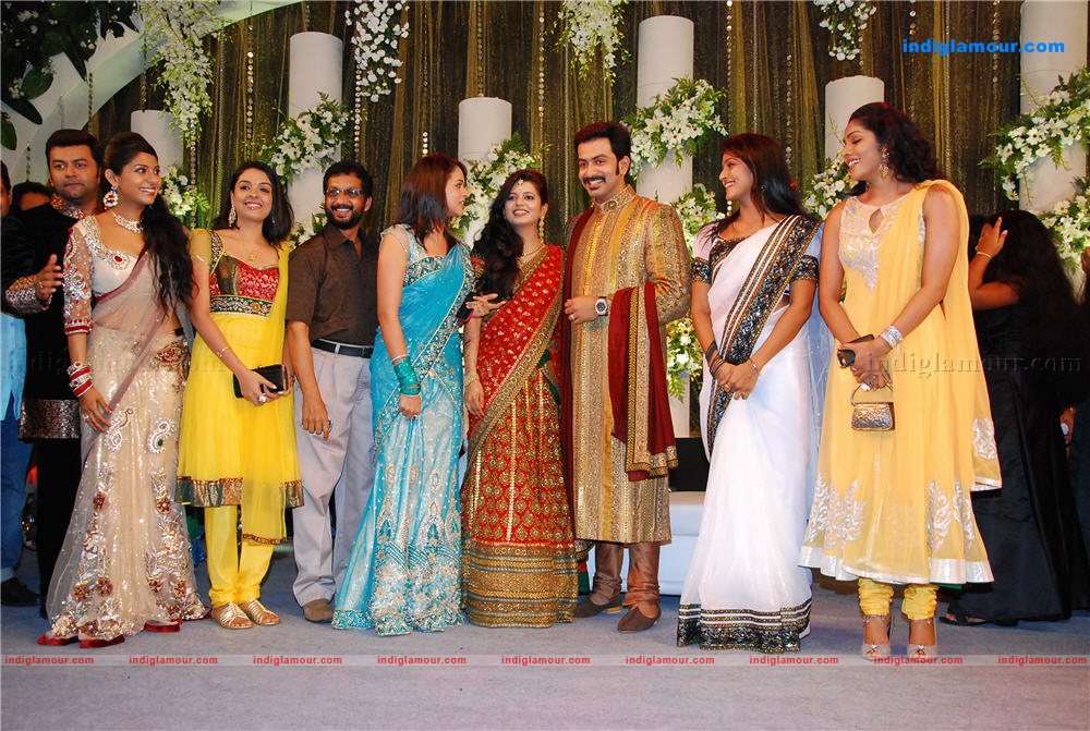 Ramya Nambeesan at Prithviraj's wedding reception  Event hd photo