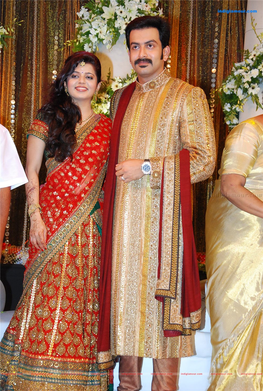 Prithviraj's wedding reception Event hd photo