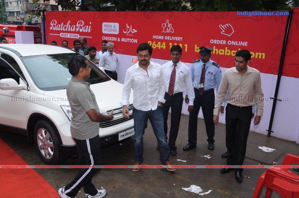 Karthi Inagurates Batcha Bai Meat Store Event hd photo