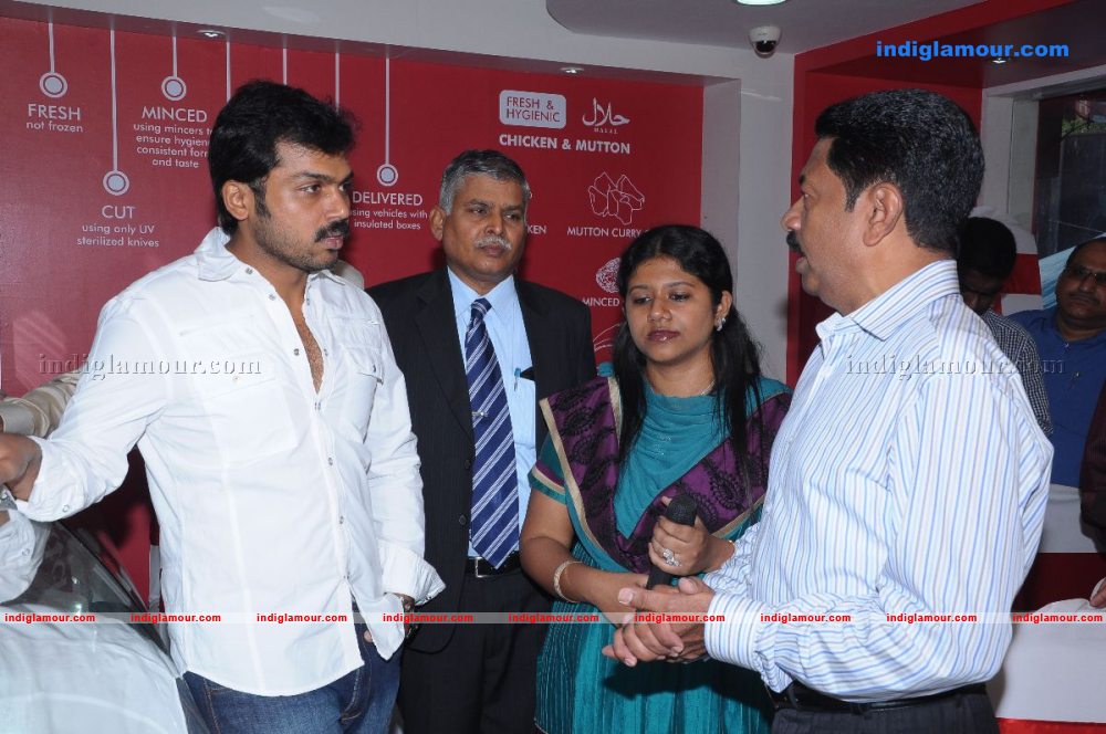 Karthi Inagurates Batcha Bai Meat Store Event hd photo