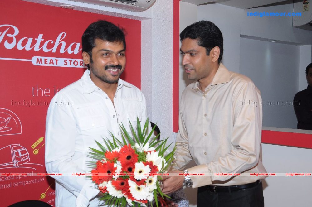 Karthi Inagurates Batcha Bai Meat Store Event hd photo