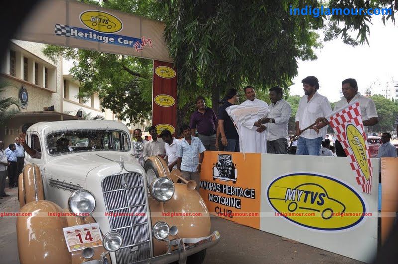 Vidharth, Karunas, Mayilsamy Heritage Car Rally Photos  Event hd photo