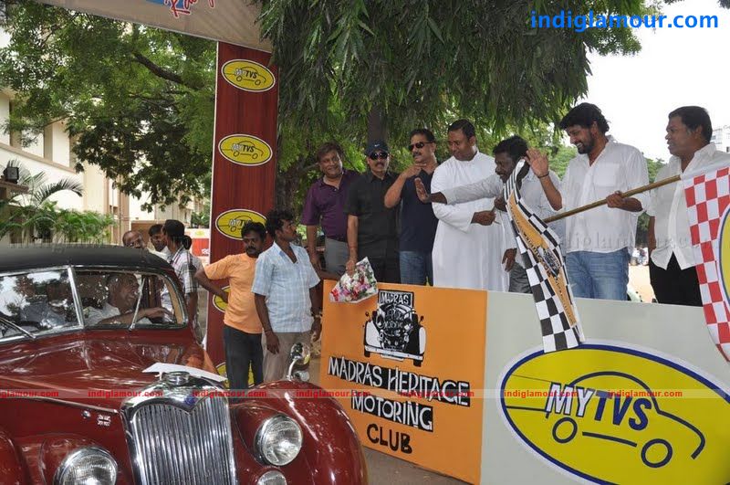 Vidharth, Karunas, Mayilsamy Heritage Car Rally Photos  Event hd photo