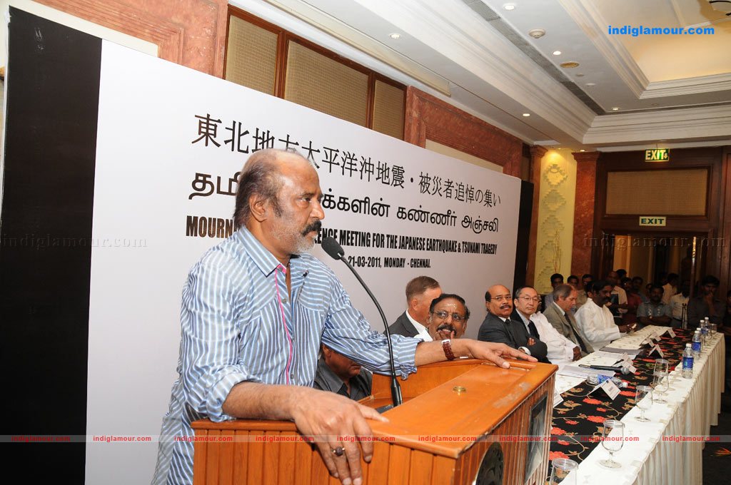 Condolence meeting for japan by superstar Rajinikanth Event hd photo