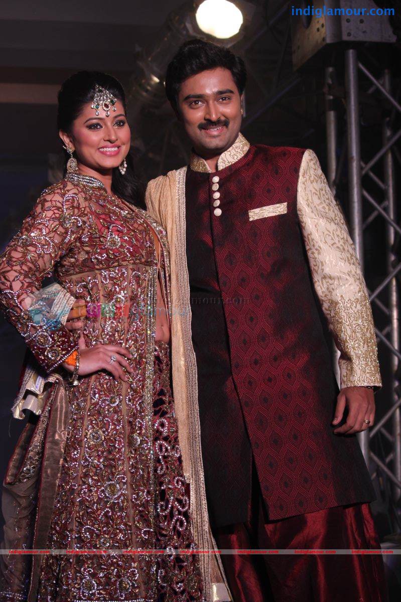Sneha And Prasanna Ramp Walk At CIFW 2012 Event hd photo