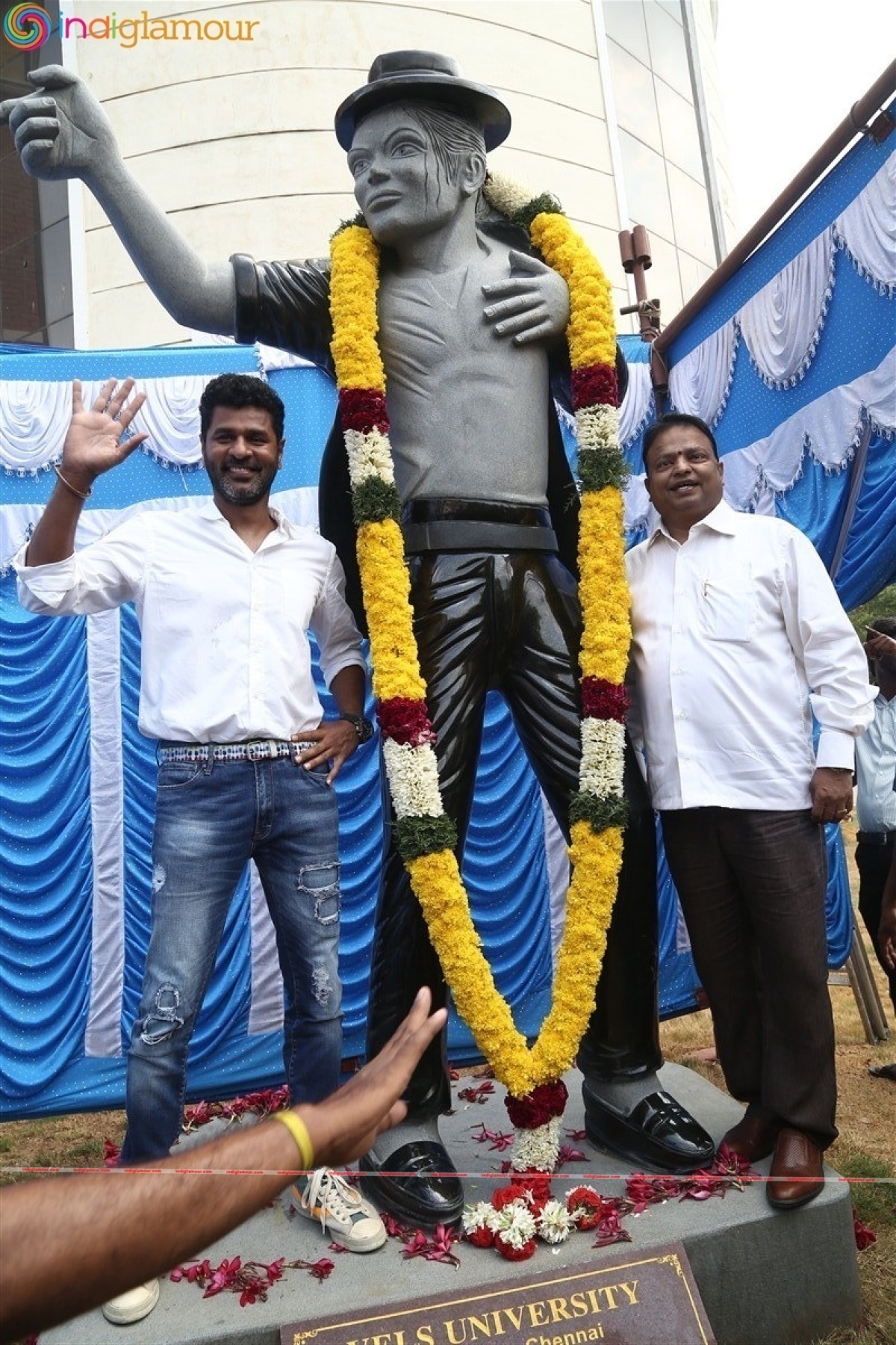 Michael Jackson Granite Statue Inauguration by Prabhu Deva Event hd photo