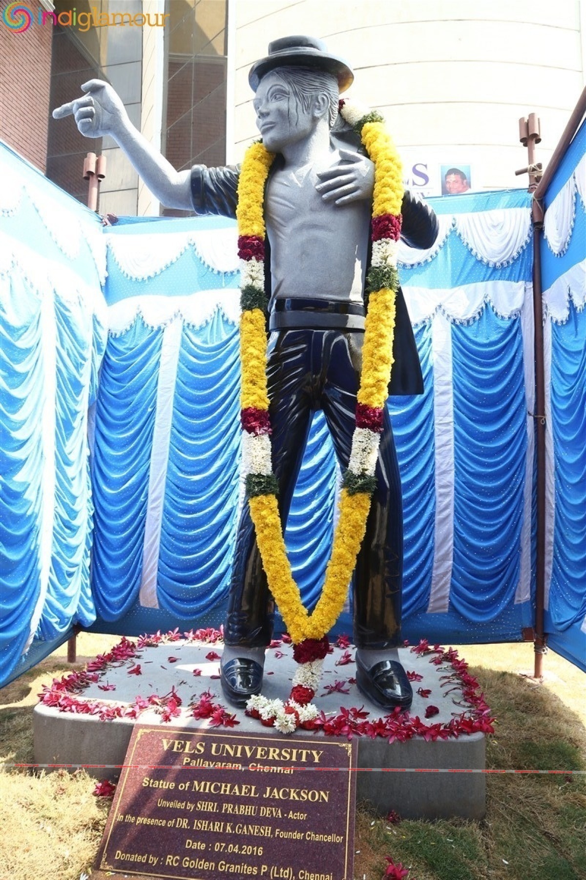 Michael Jackson Granite Statue Inauguration by Prabhu Deva Event hd photo