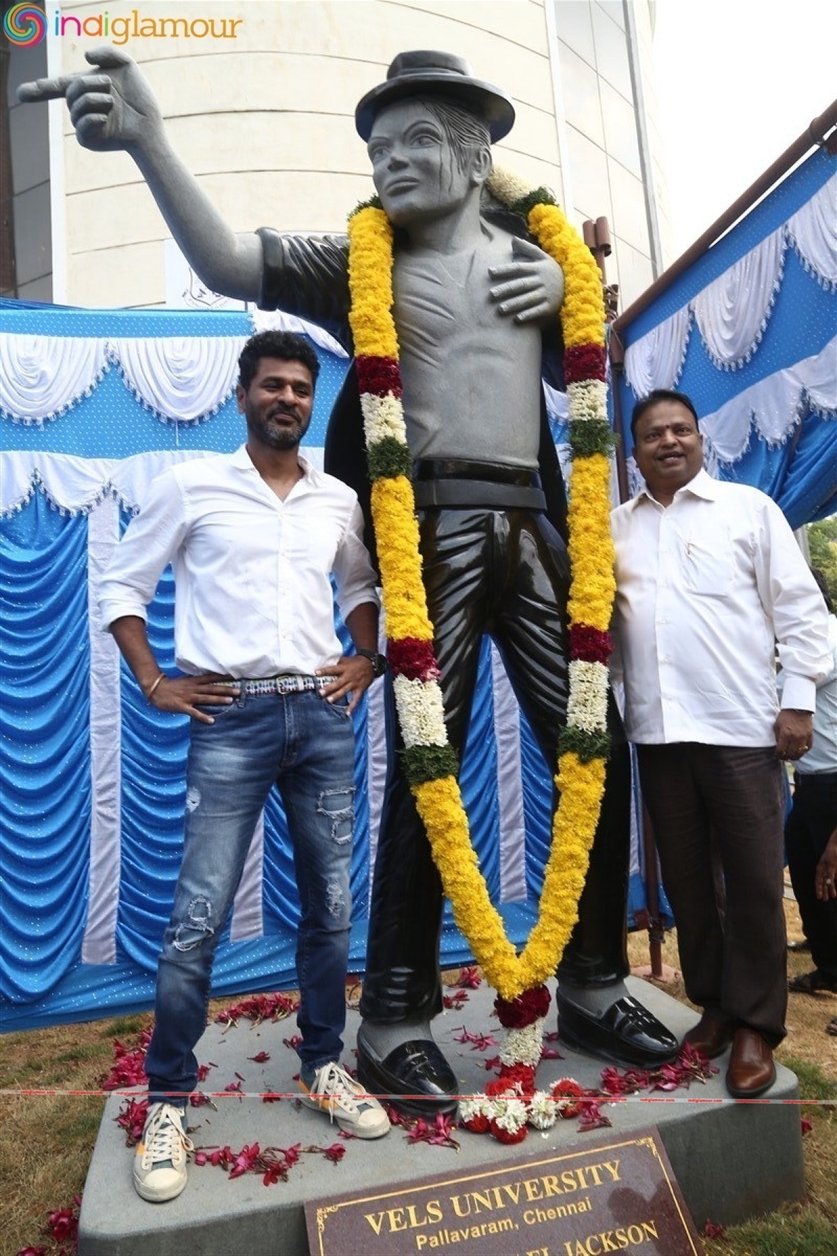 Michael Jackson Granite Statue Inauguration by Prabhu Deva Event hd photo