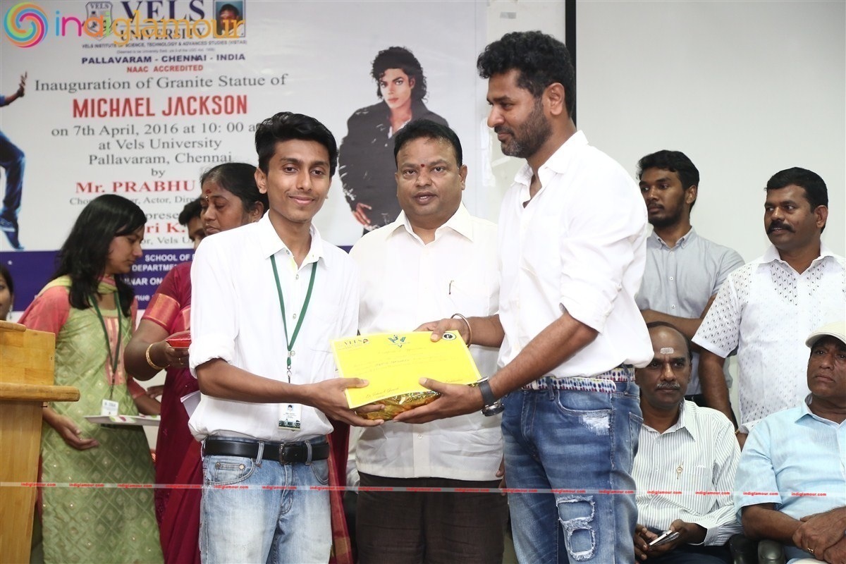 Michael Jackson Granite Statue Inauguration by Prabhu Deva Event hd photo