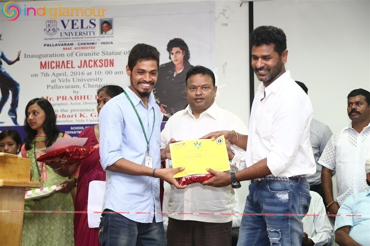Michael Jackson Granite Statue Inauguration by Prabhu Deva Event hd photo