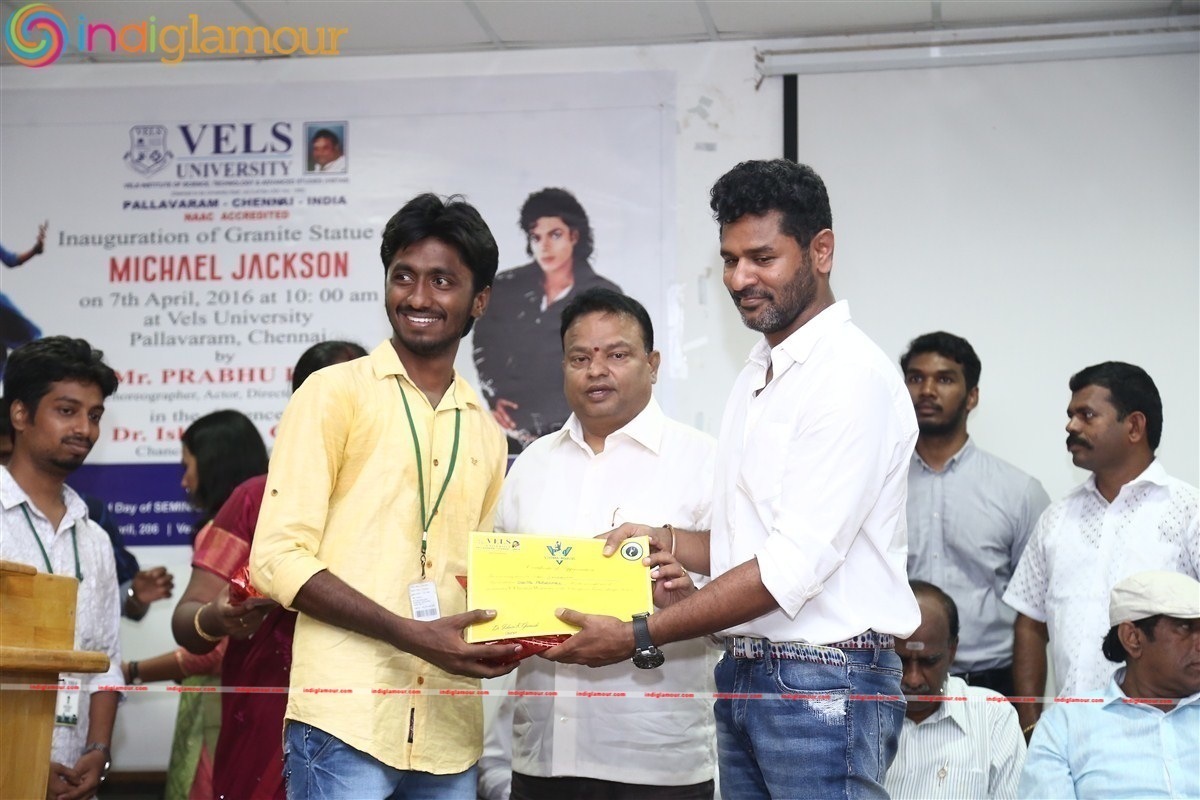 Michael Jackson Granite Statue Inauguration by Prabhu Deva Event hd photo