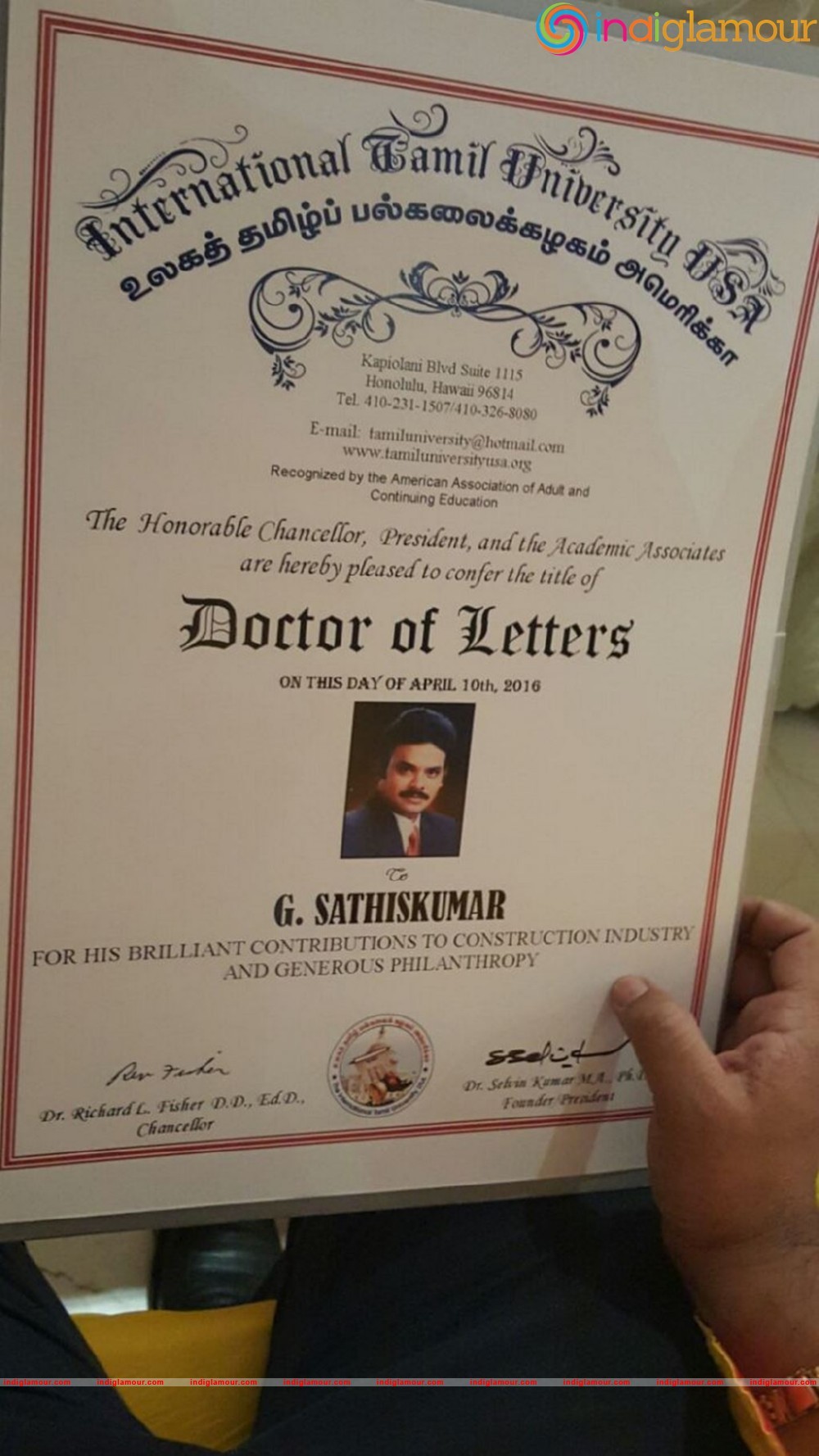 Doctorate To Eli Movie Producer G Sathiskumar Event hd photo