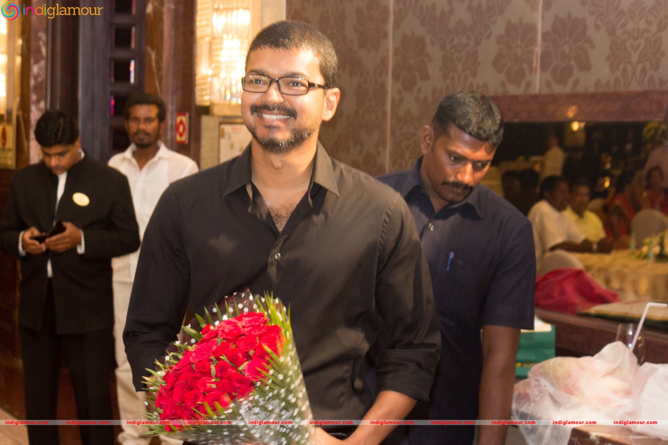 Vijay Attends Jothiram Pavithra Engagement Images Event hd photo