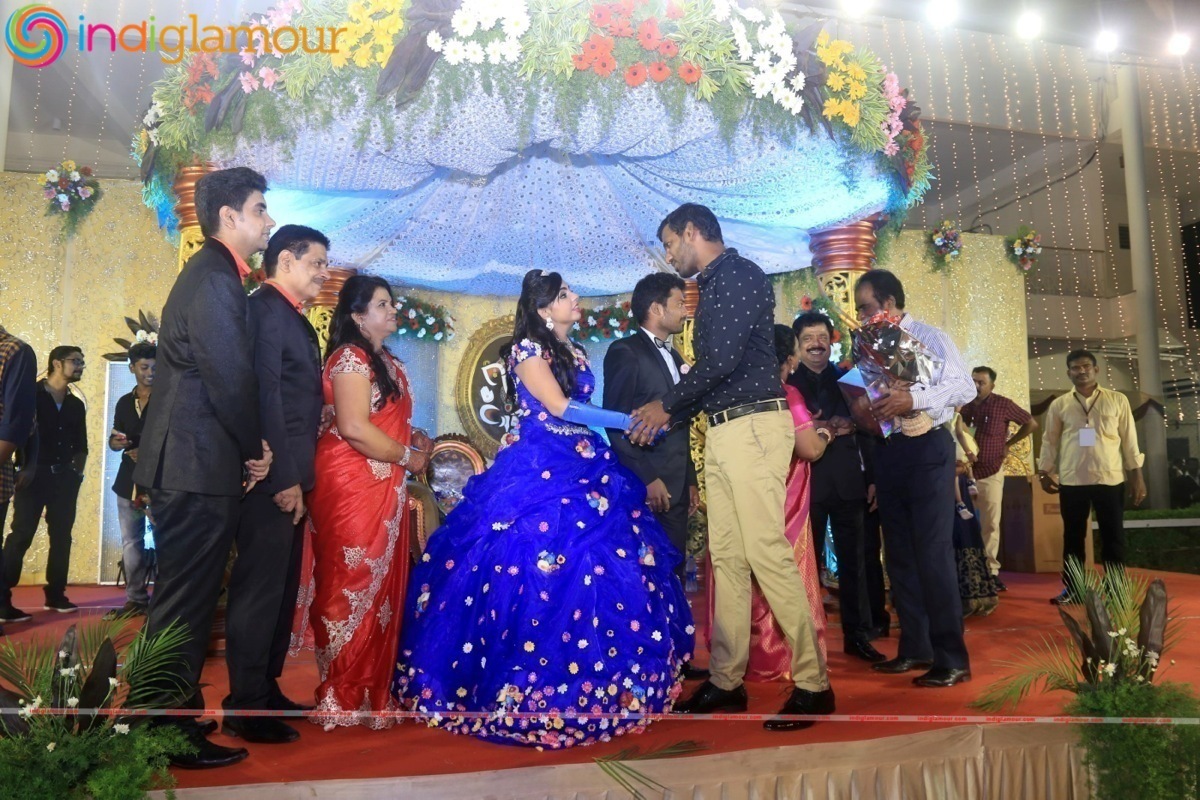 Director R. Pandiarajan Son Prithvi Rajan And Akshaya Wedding Reception Stills Event hd photo