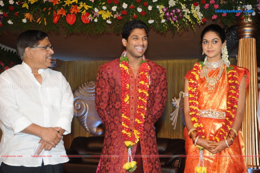 Allu Arjun Marriage Reception Event hd photo