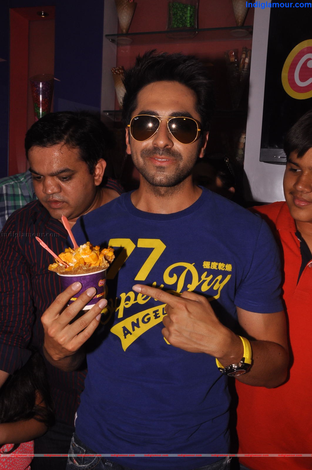 Ayushman Khuraana Launches Season Flavours at Cream Stone,Himayath Nagar Event hd photo