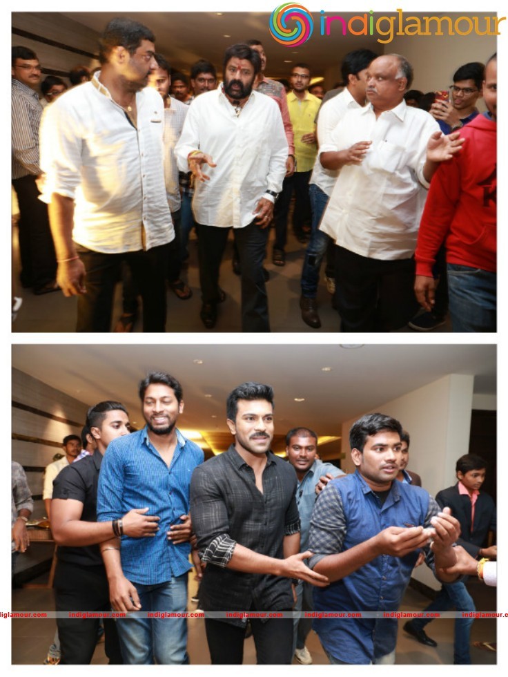 Ram Charan And Balakrishna At Krish And Remya Wedding Event hd photo