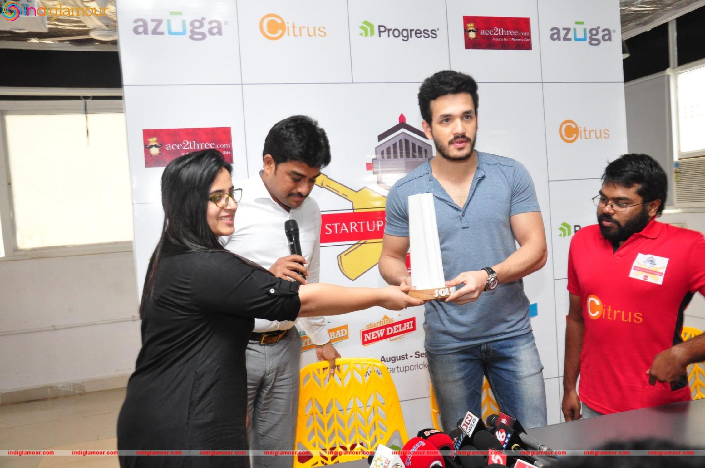 Akhil Launched Startup Cricket League Event hd photo