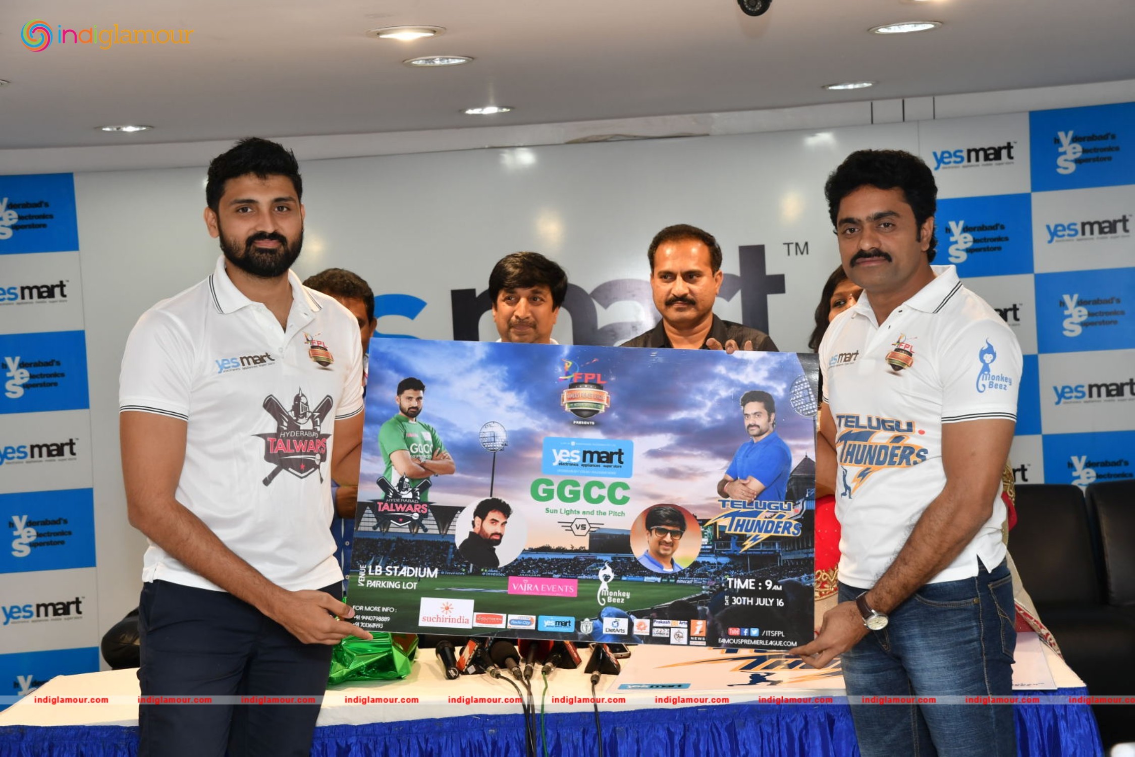 FPL Announces Launch of Telugu Thunders at Yesmart KPHB a Celeb Cricket Team Event hd photo