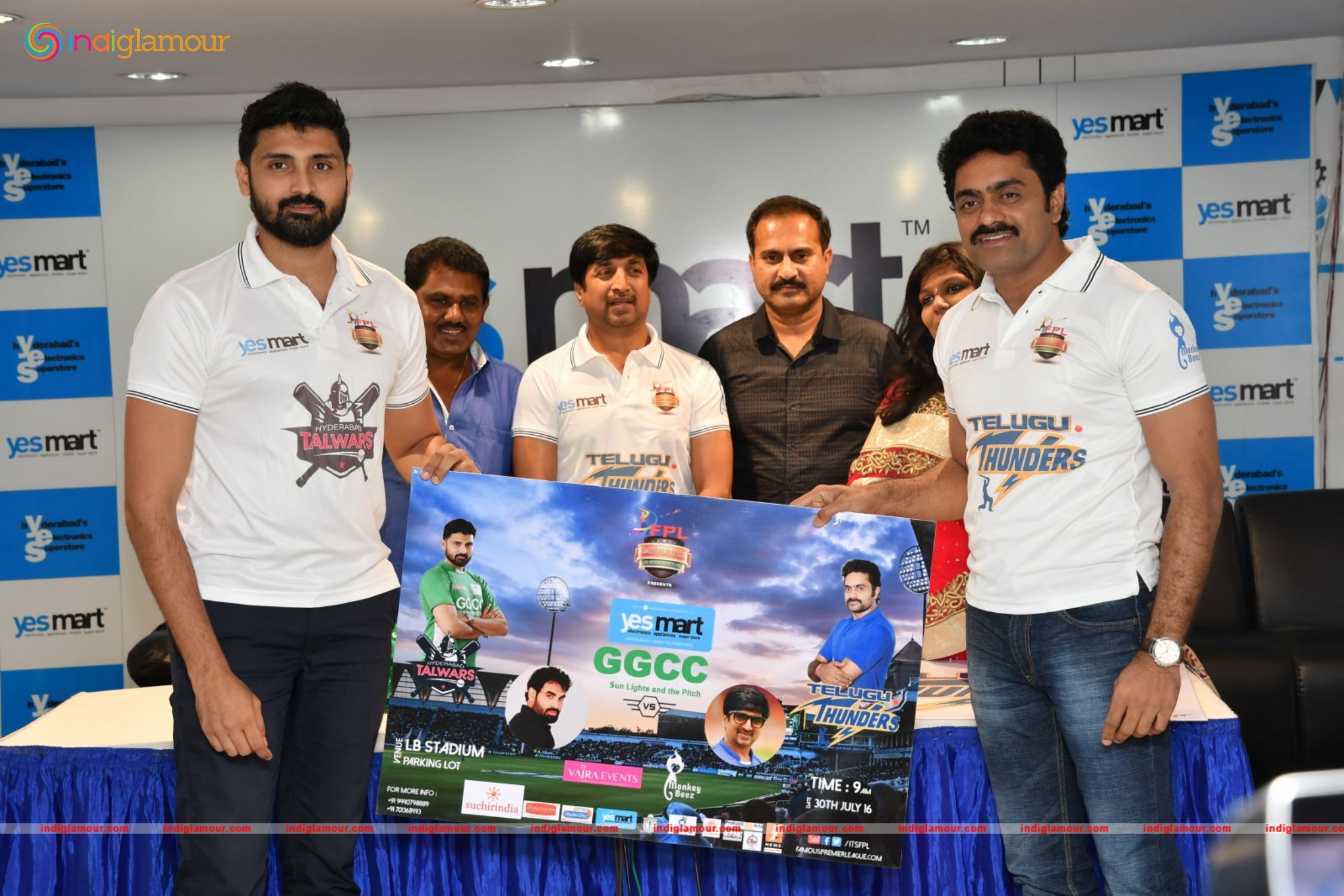 FPL Announces Launch of Telugu Thunders at Yesmart KPHB a Celeb Cricket Team Event hd photo