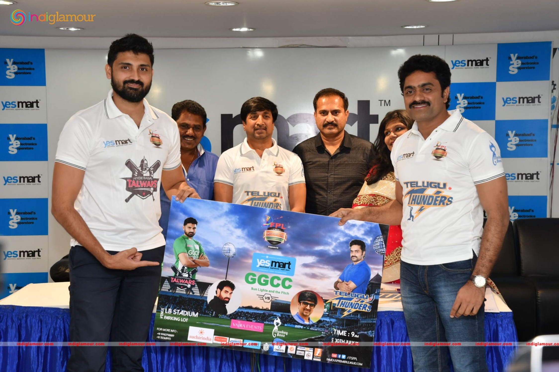 FPL Announces Launch of Telugu Thunders at Yesmart KPHB a Celeb Cricket Team Event hd photo