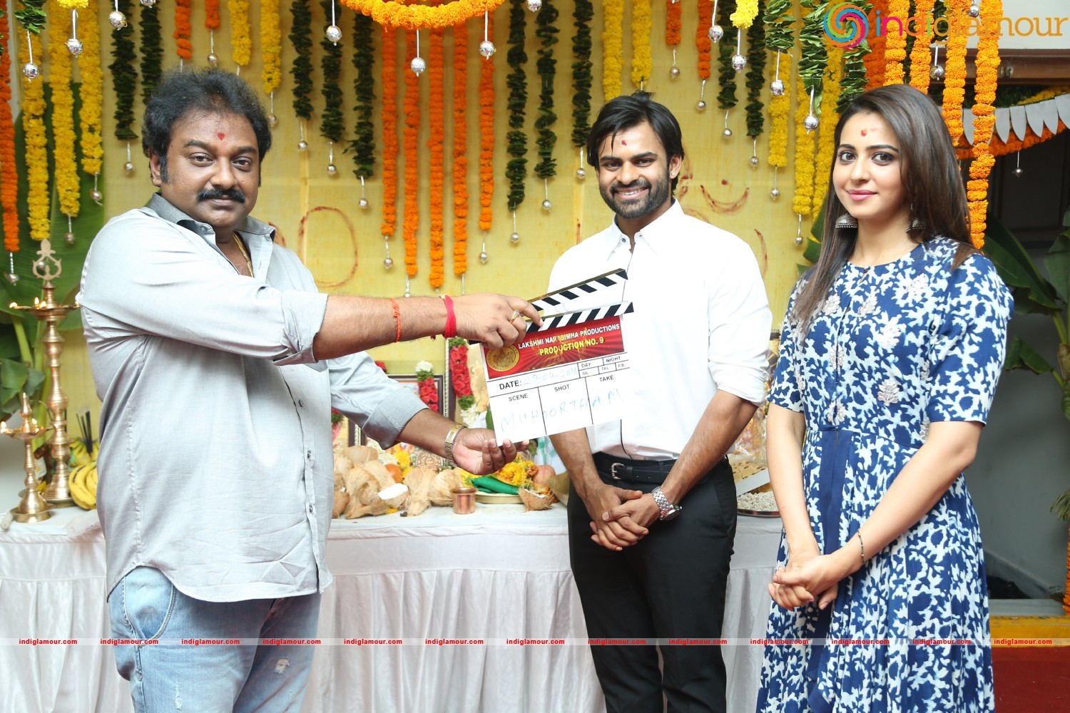 Sai Dharam Tej Gopichand Malineni Movie Opening Event hd photo